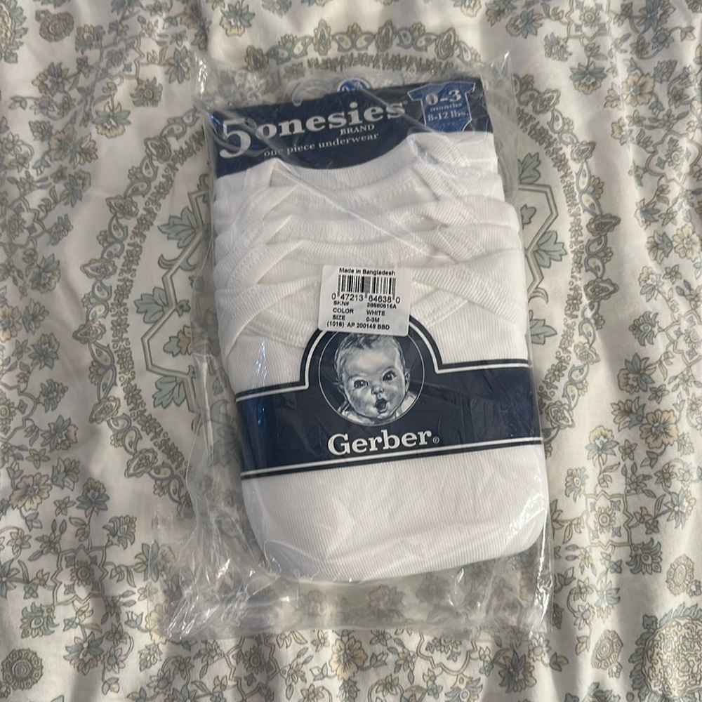 5 onesies by Gerber baby (short sleeve)